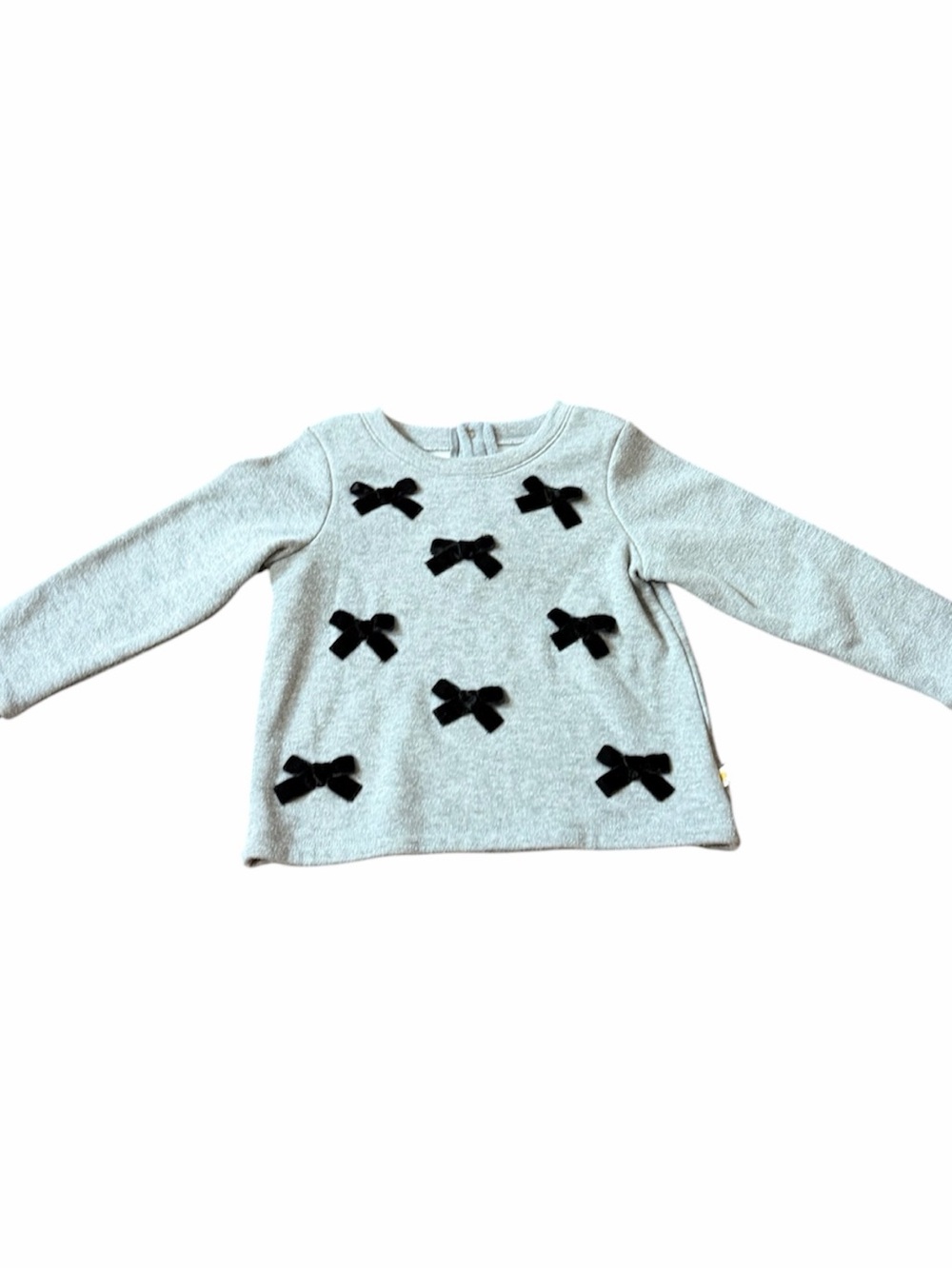 kate spade kids Cream Sweater Top with Black Bow Appliqués